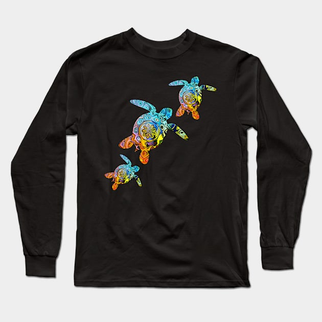 Turtle Family Vacation Long Sleeve T-Shirt by tantodesign